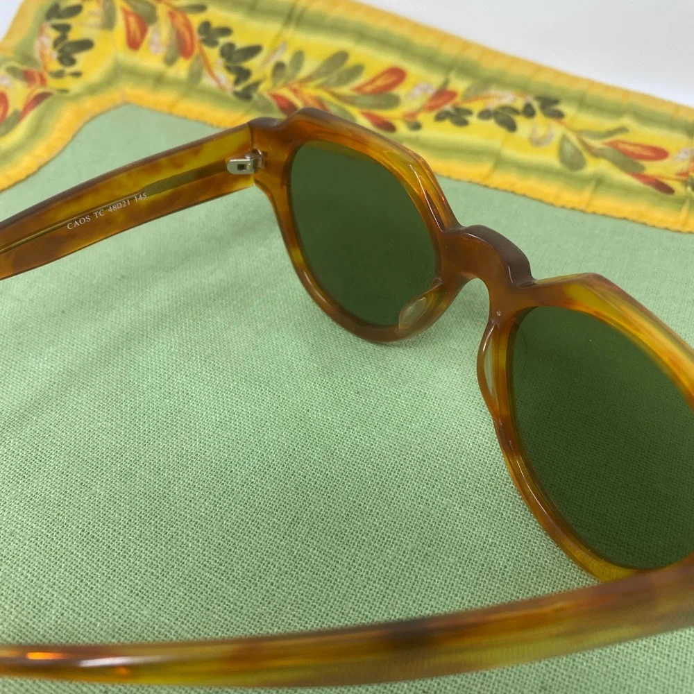 Italian EPOS angular sunnies sunglasses funky fun green lenses - Picture 7 of 9